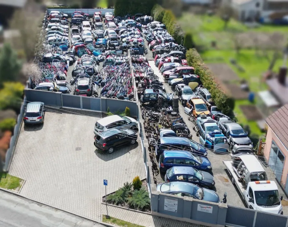 Vrakoviště, pohled z dronu
